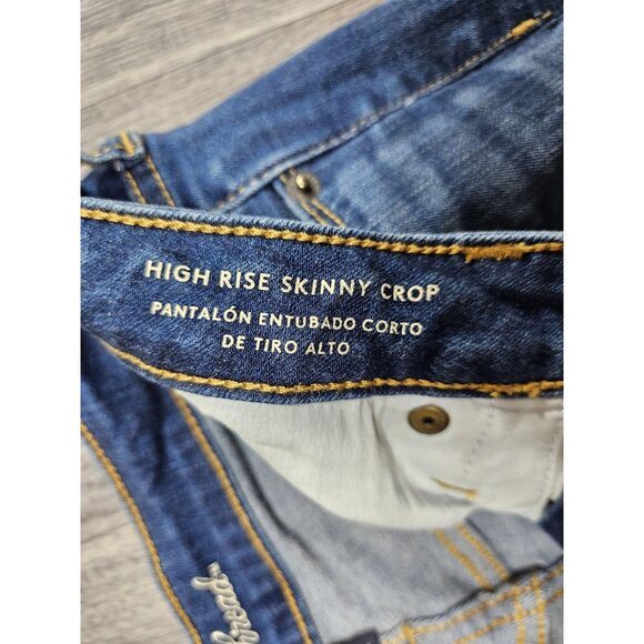 (3/$35) Universal Thread Jeans Womens 4/27R High Rise Skinny Crop Medium Wash - Picture 5 of 11